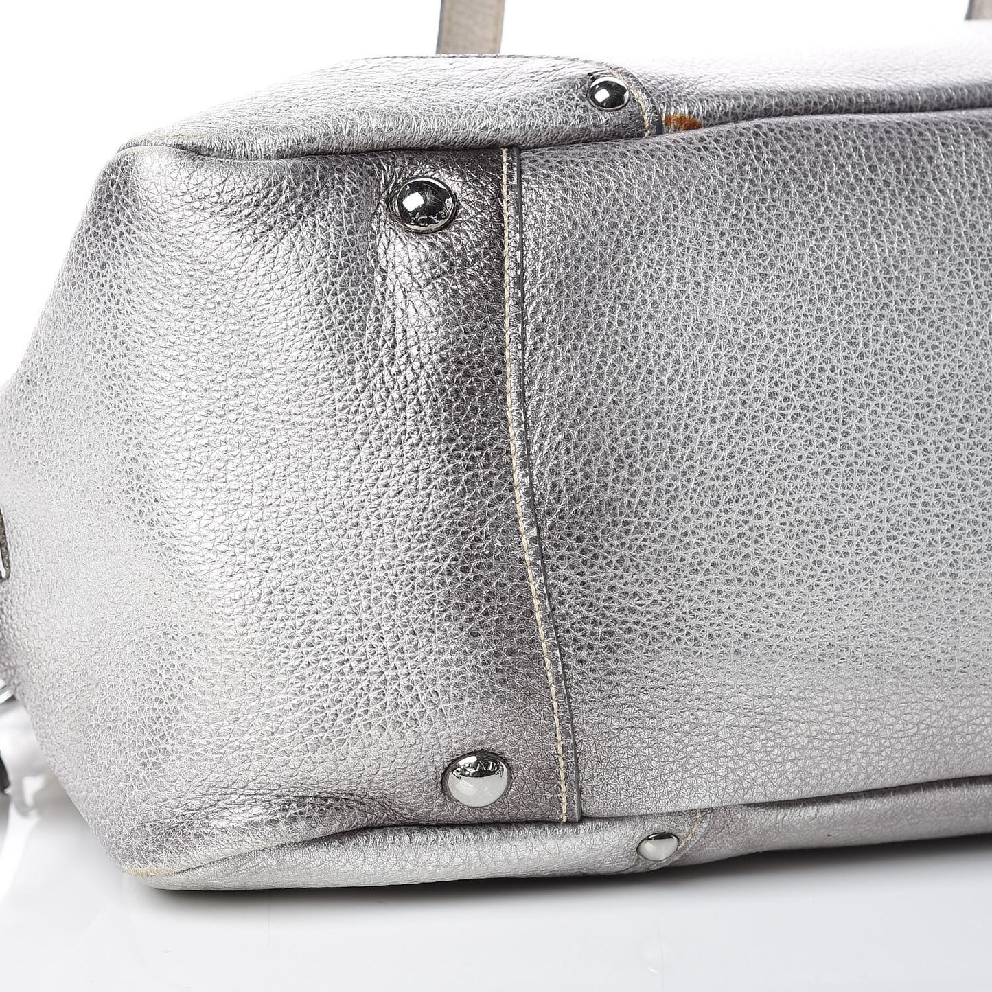Cervo Lux Bowler Bag Argento