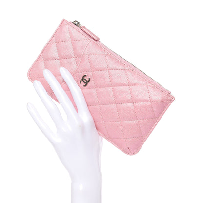 Chanel Iridescent Caviar Quilted Classic iPhone Pouch Rose Pink 2 of 7