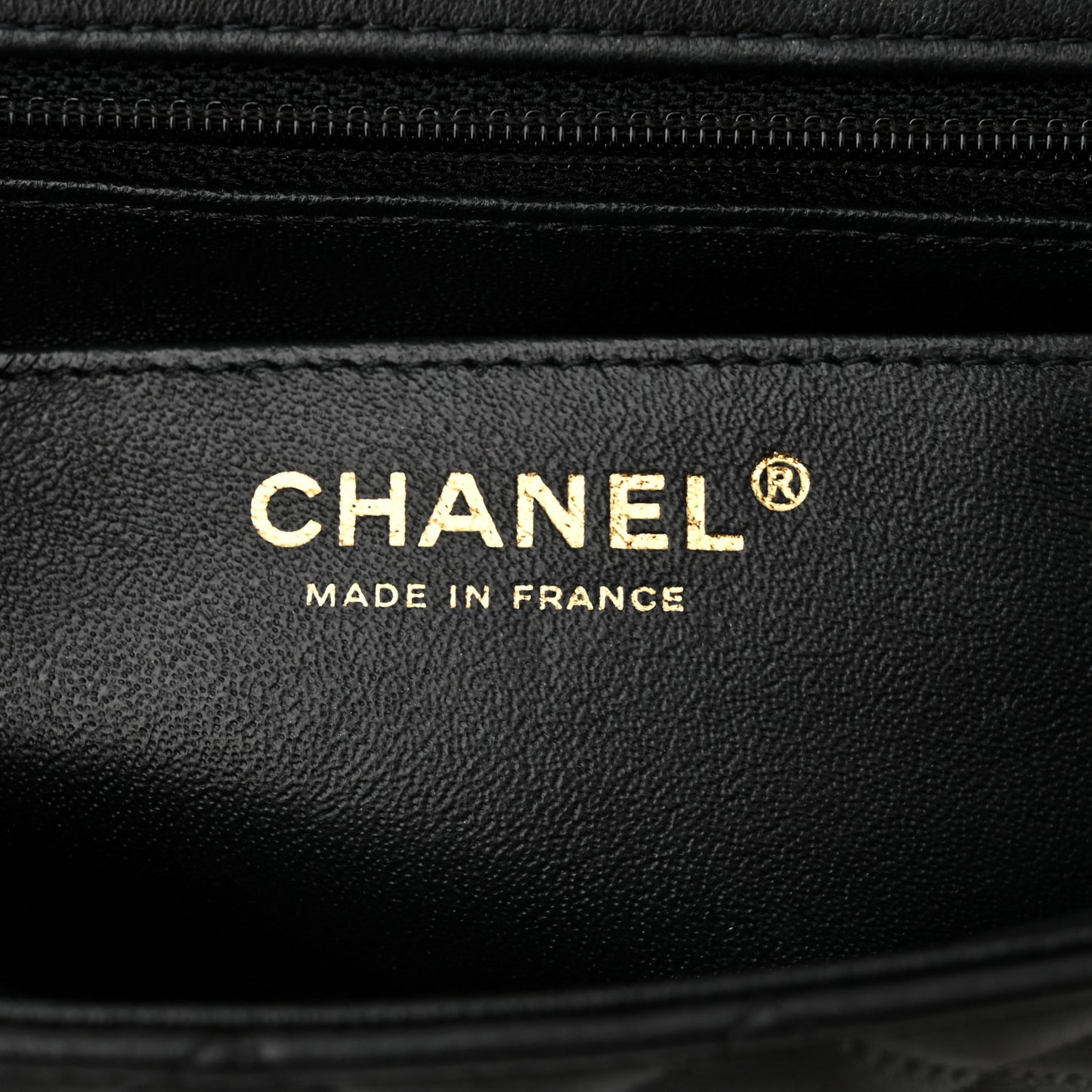 Lambskin Quilted Mini Coco Charms Rectangular Flap Black