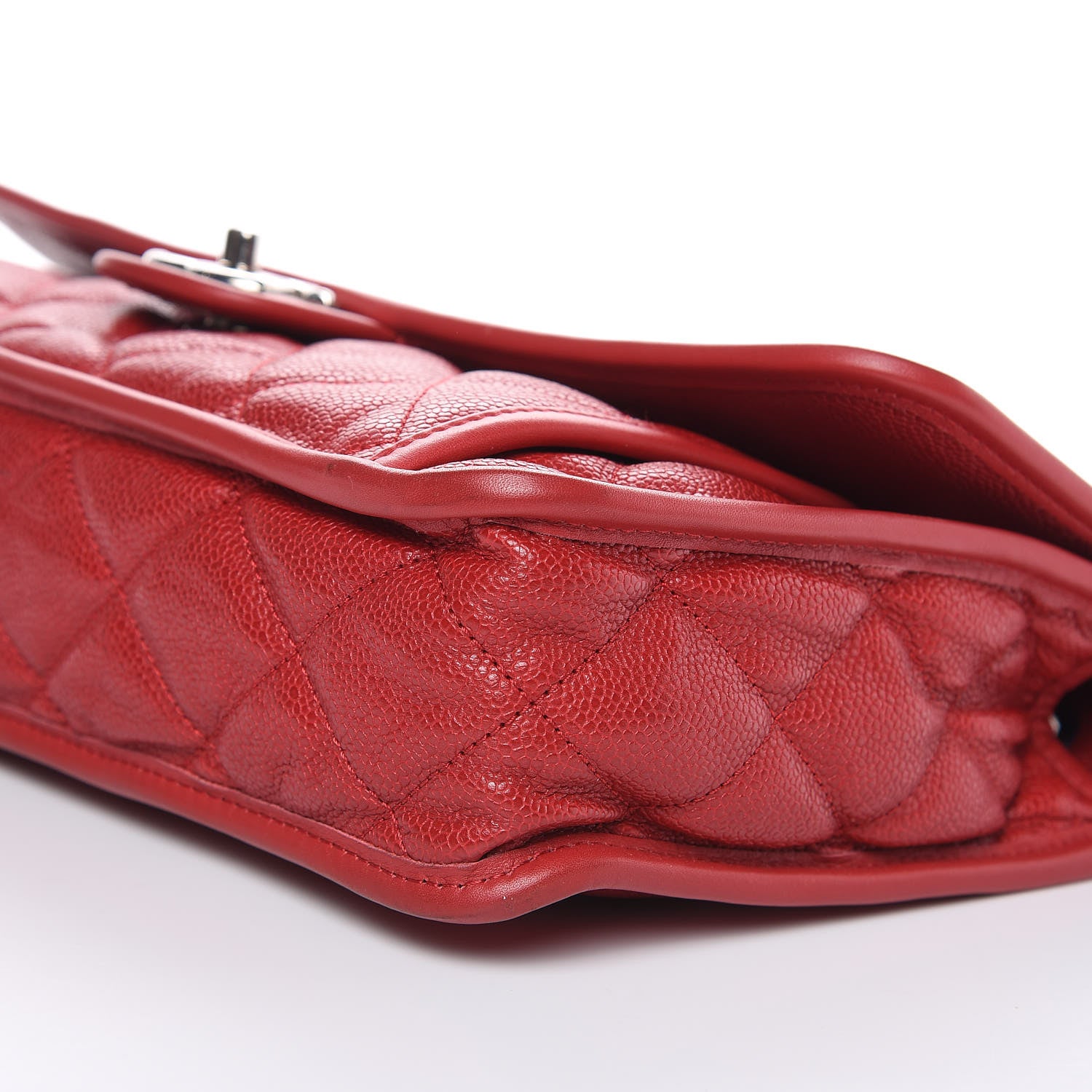 Chanel Caviar Quilted Large French Riviera Flap Red 9 of 10
