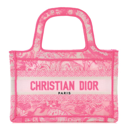 Christian Dior Canvas Embroidered Mini Toile De Jouy Book Tote Pink 1 of 13