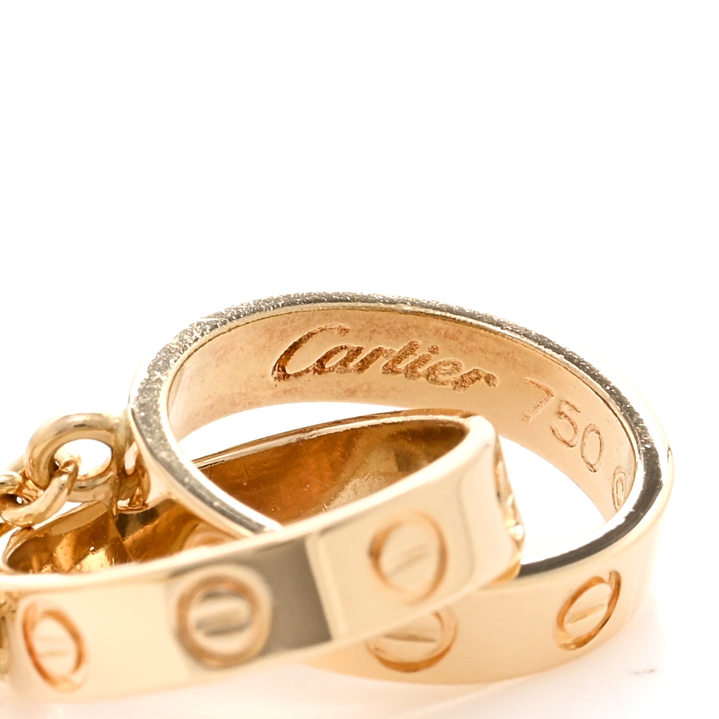 18K Yellow Gold Interlocking LOVE Necklace