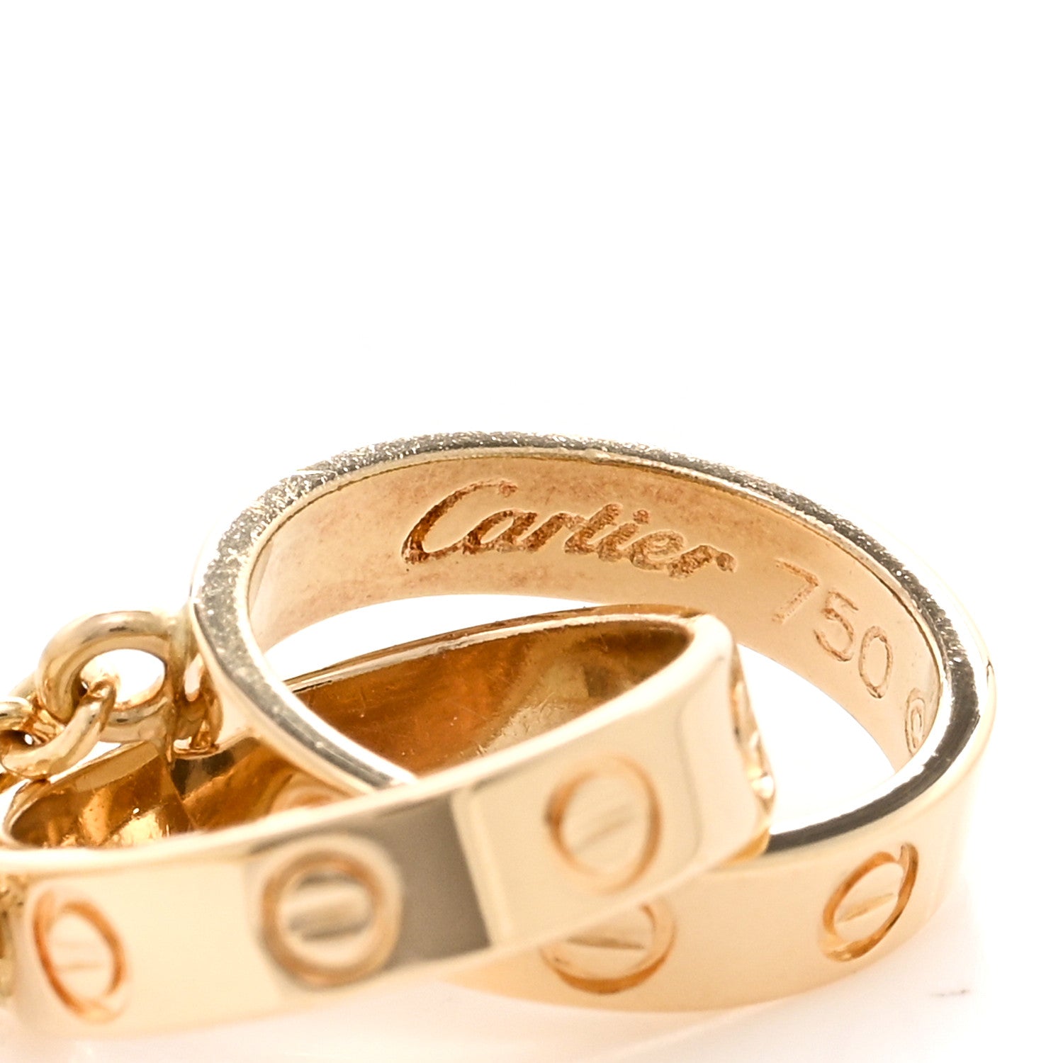 Cartier 18K Yellow Gold Interlocking LOVE Necklace 4 of 5