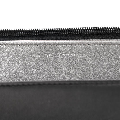 Chanel Lambskin Camellia Embossed Wallet on Chain WOC Black 7 of 12