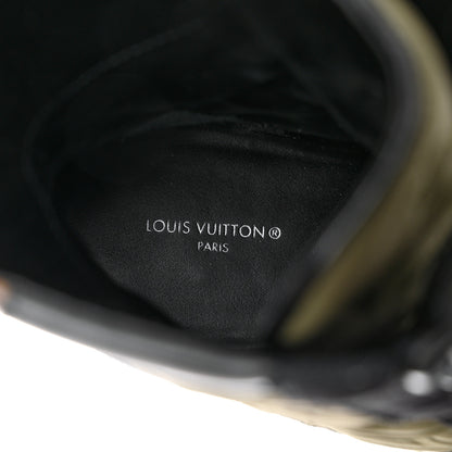 Louis Vuitton Nylon Embroidered Monogram Suede Laureate Platform Desert Boots 40 Kaki 9 of 12