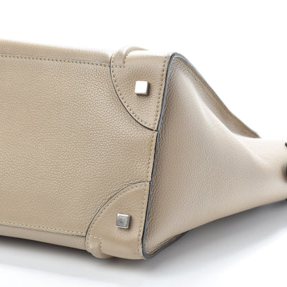 Celine Drummed Calfskin Mini Luggage Dune 9 of 9