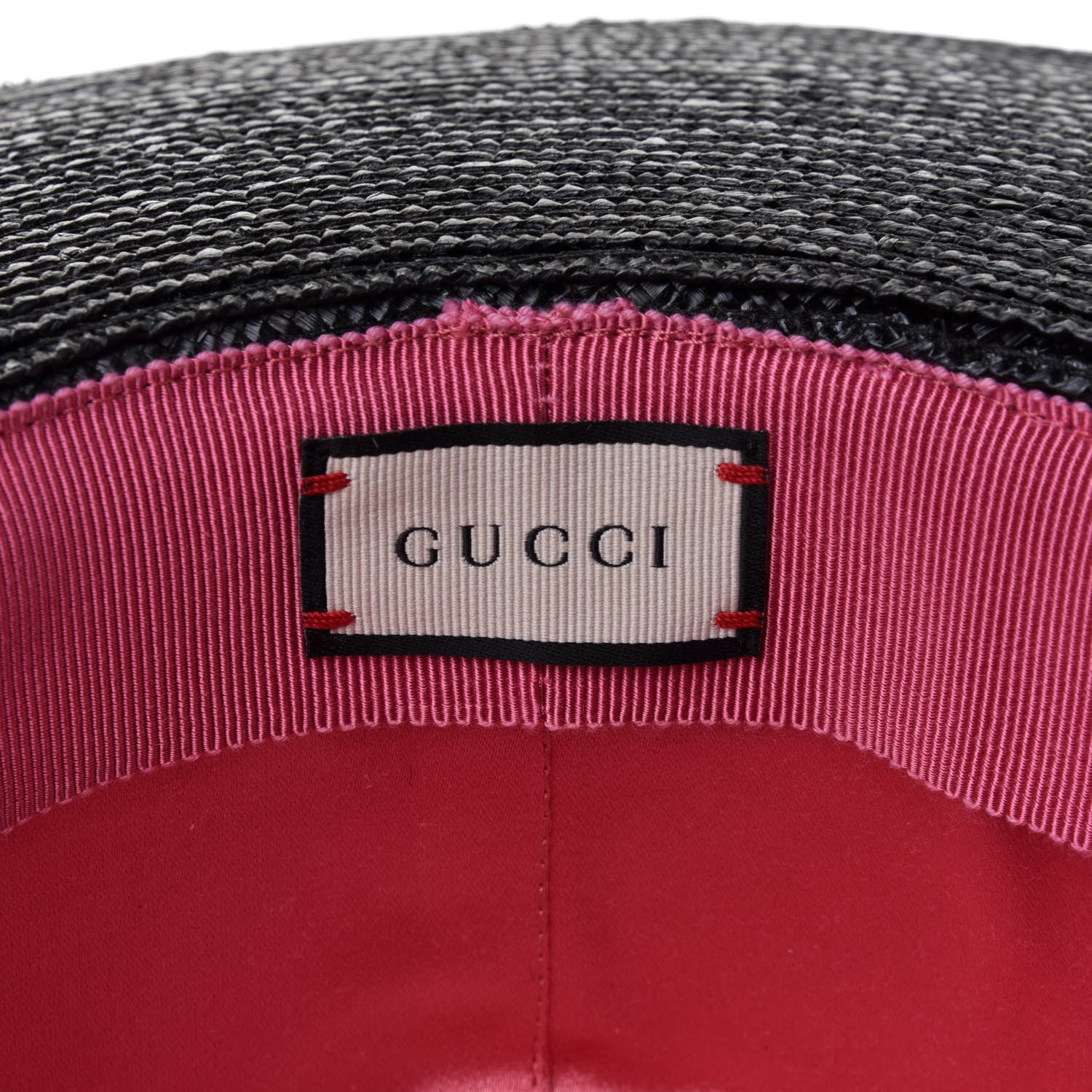 Gucci Straw Pearl Embellished Notte Hat M 57 Black 4 of 4