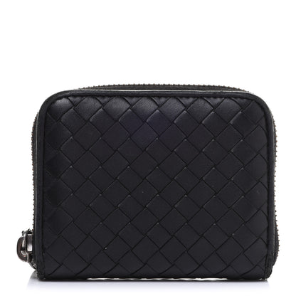 Bottega Veneta Nappa Intrecciato Zip Around Coin Purse Black 1 of 12