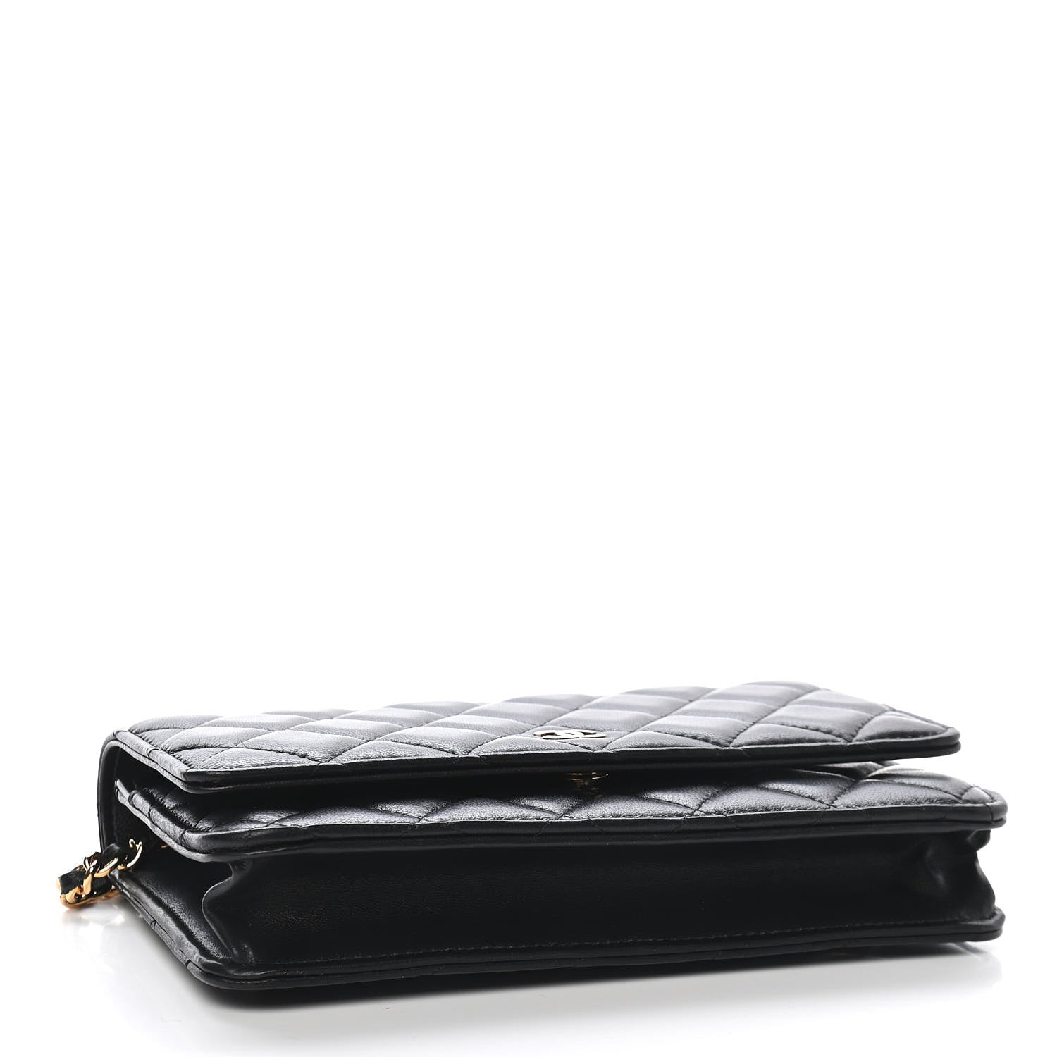 Chanel Lambskin Quilted Wallet On Chain WOC Black 4 of 10