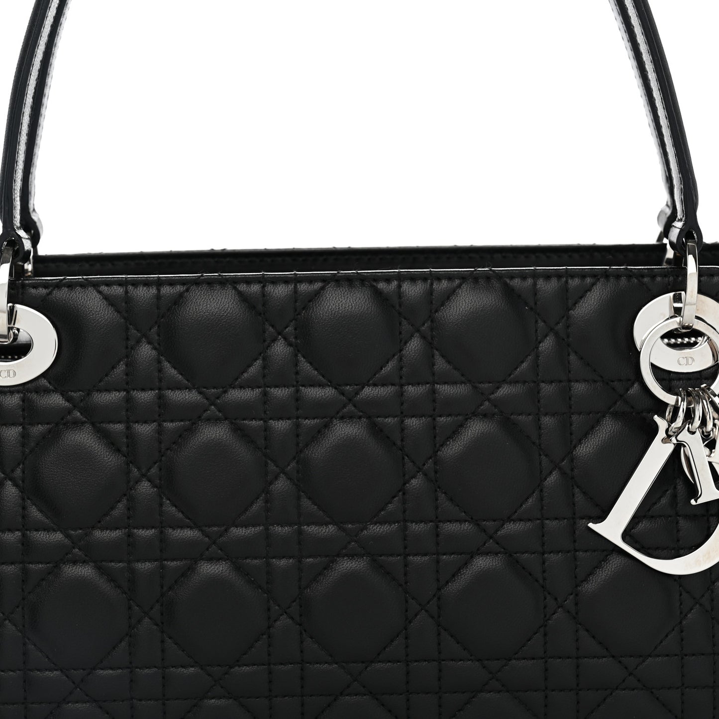 Lambskin Cannage Soft East West Tote Black