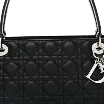 Christian Dior Lambskin Cannage Soft East West Tote Black 7 of 9
