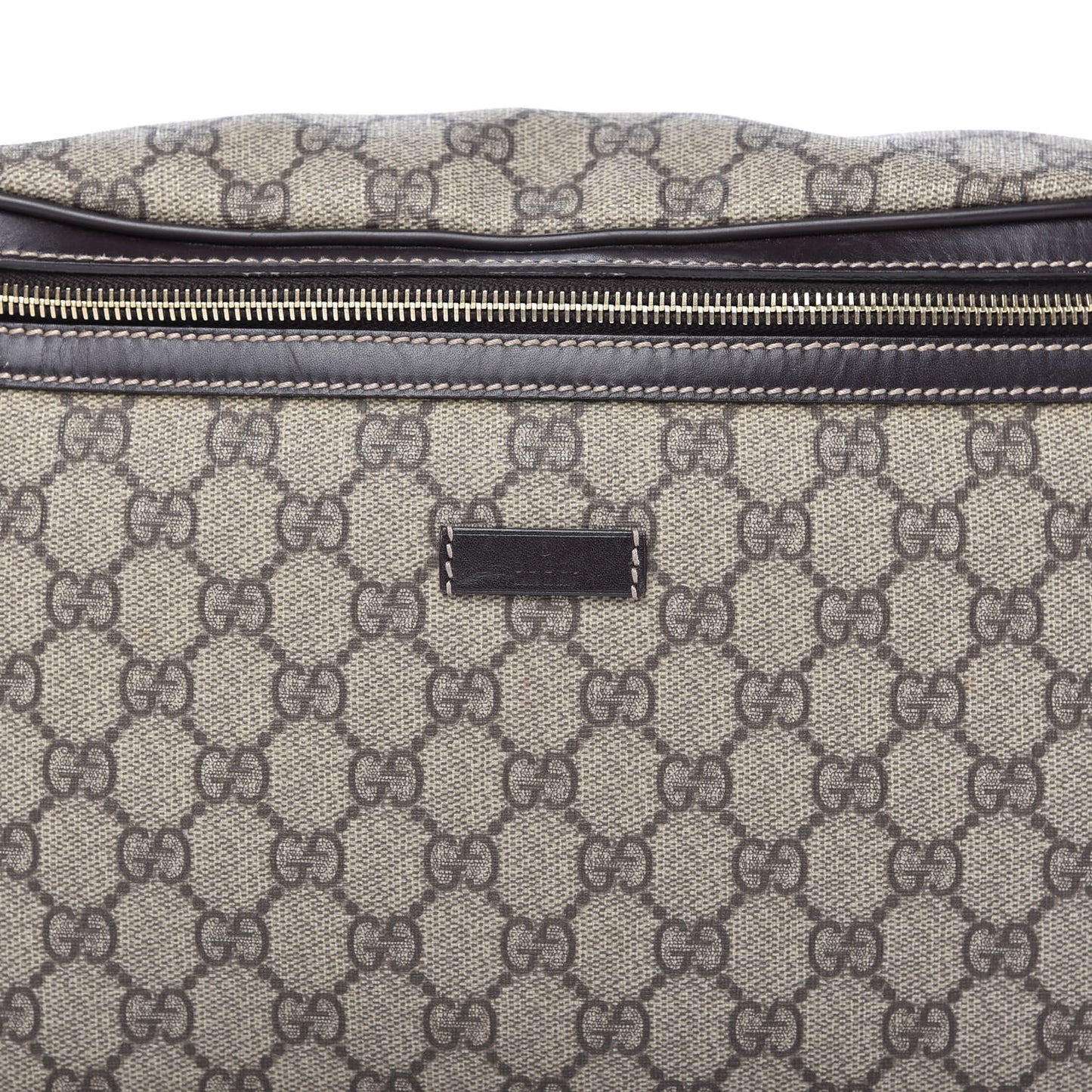 GG Supreme Monogram Belt Bag Dark Brown