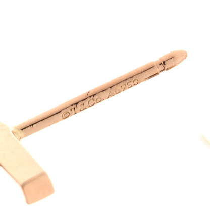 Tiffany 18K Rose Gold Medium T Wire Hoop Earrings 4 of 5