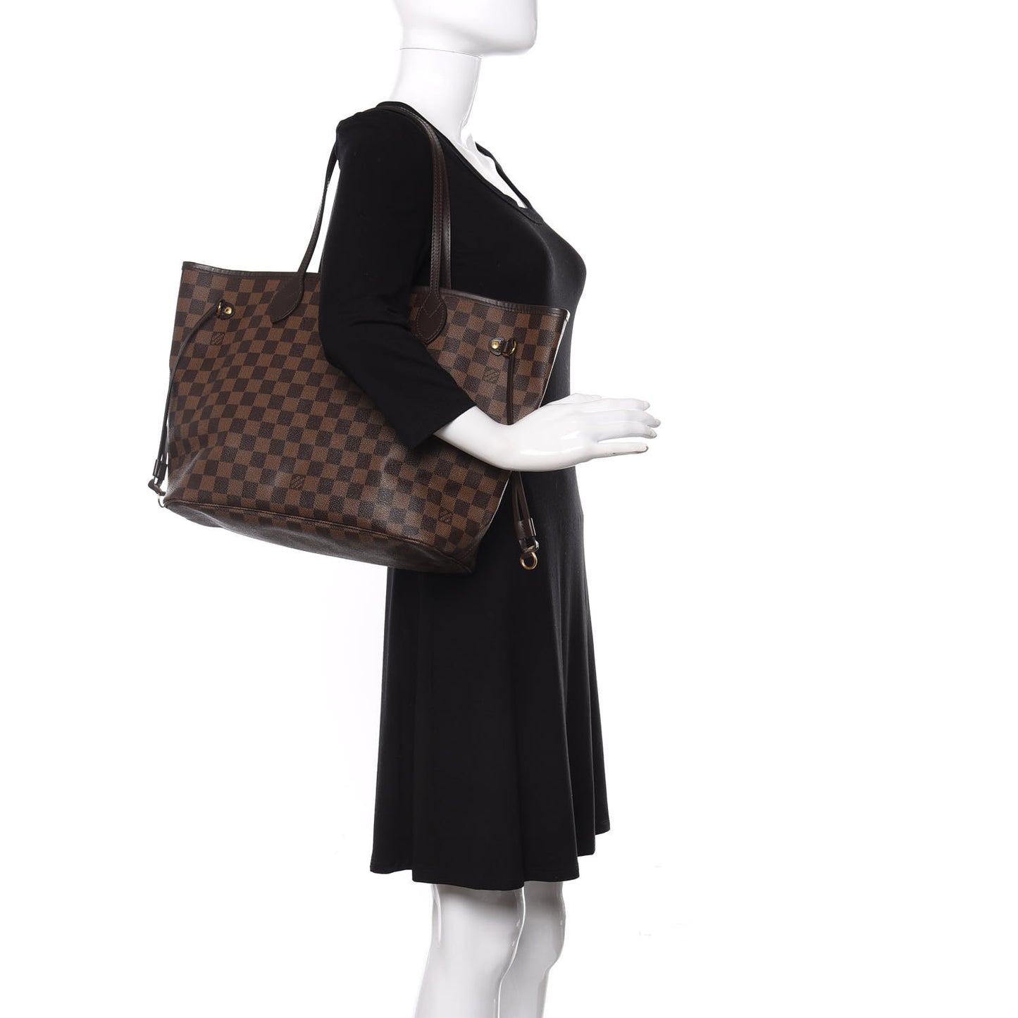 Damier Ebene Neo Neverfull MM Rose Ballerine