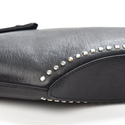 Alexander McQueen Calfskin Studded De Manta Clutch Black 9 of 11