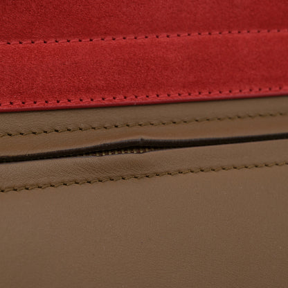 Celine Smooth Calfskin Suede Medium Tri-Color Trapeze Vermillion 12 of 20