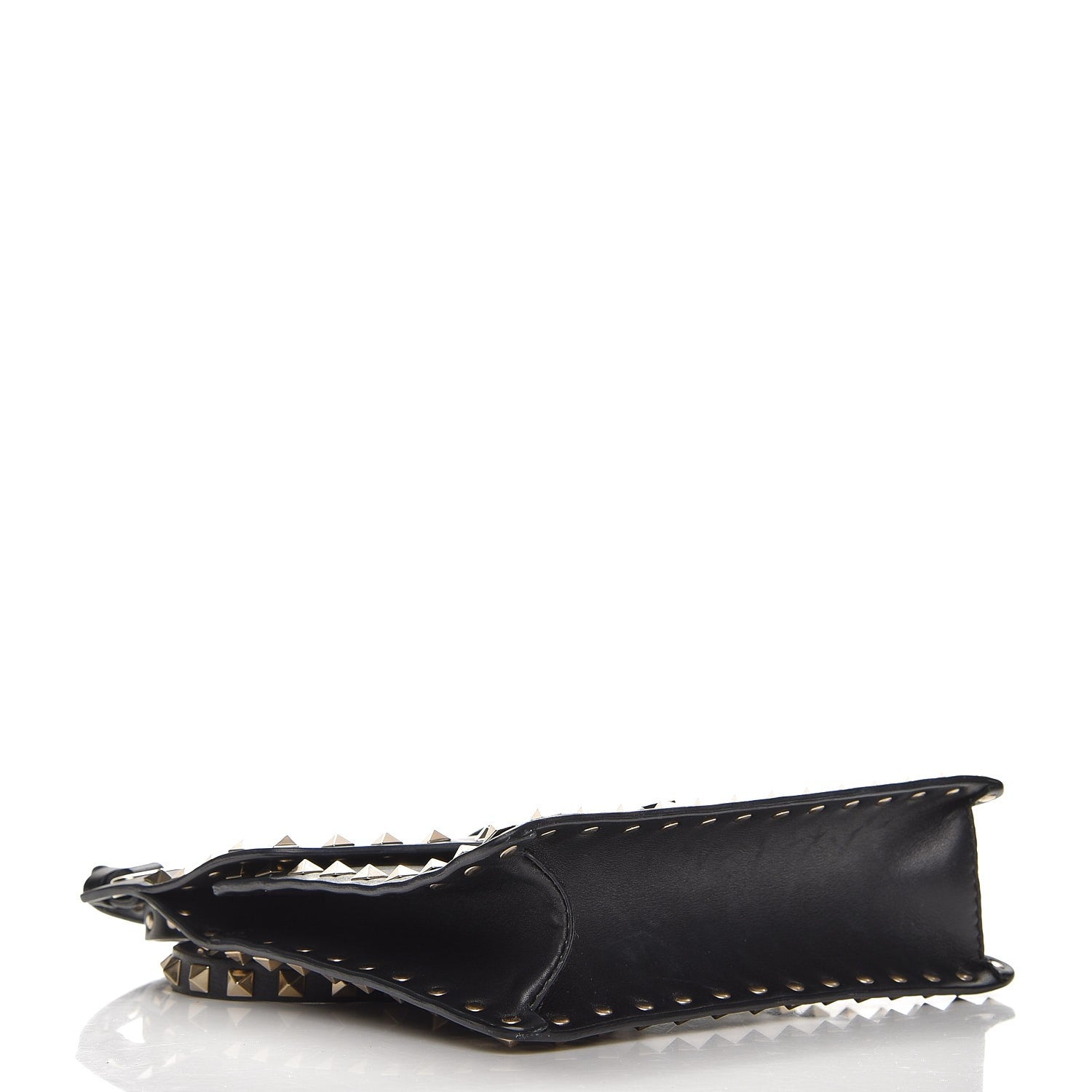 Valentino Garavani Calfskin Rockstud Crossbody Messenger Bag Black 4 of 8