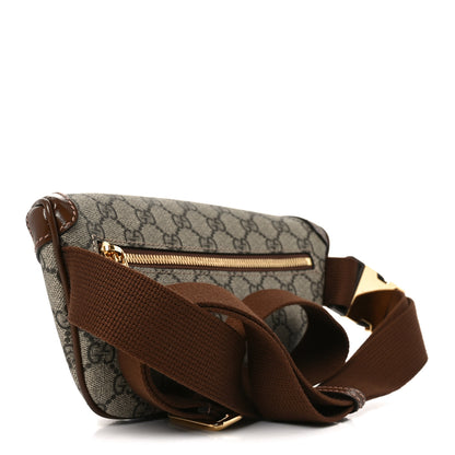 Gucci GG Supreme Monogram Textured Calfskin Retro Interlocking G Belt Bag Beige Ebony Brown Sugar 3 of 10