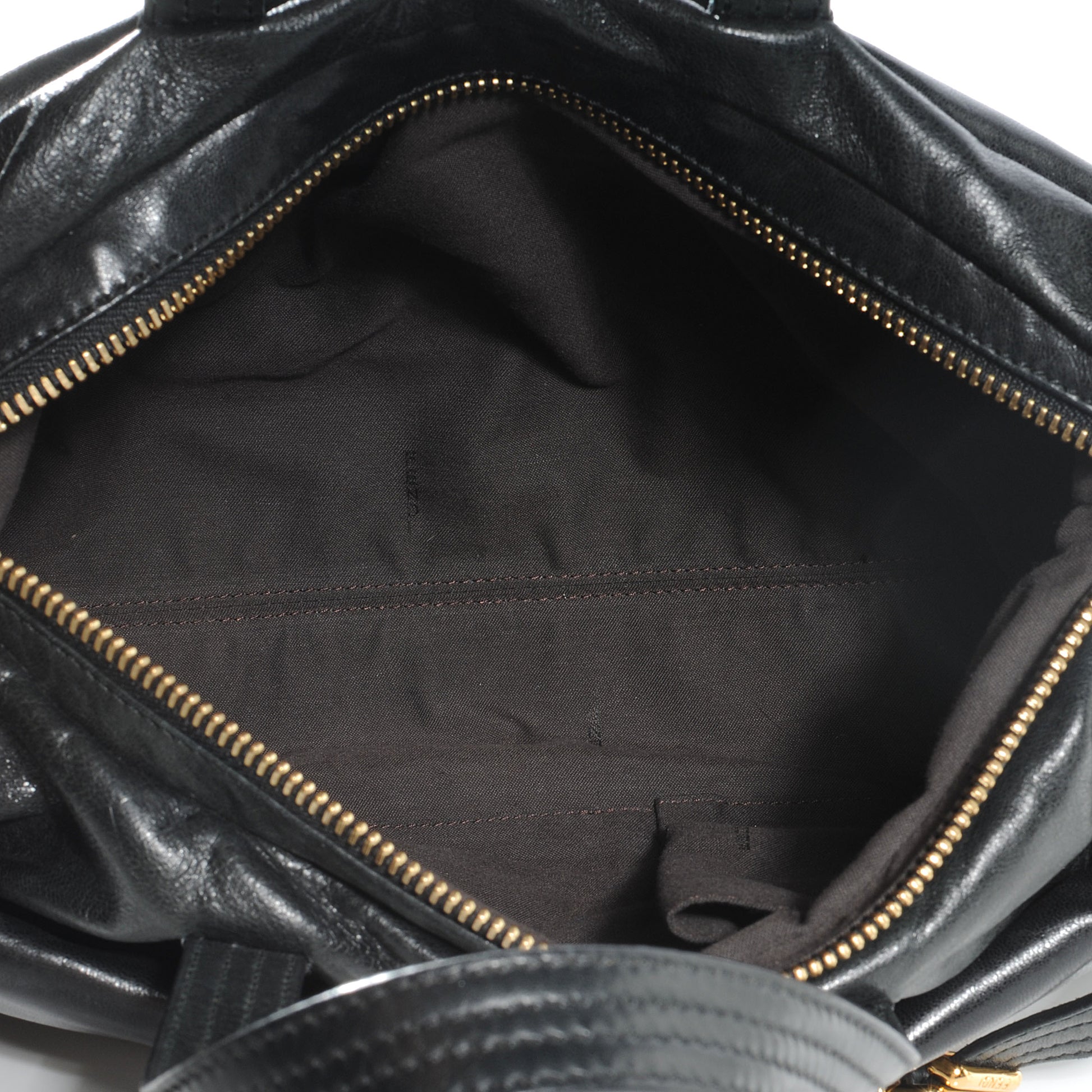 Fendi Goatskin Zip It Satchel Black 5 of 7
