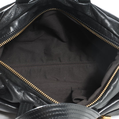 Fendi Goatskin Zip It Satchel Black 5 of 7