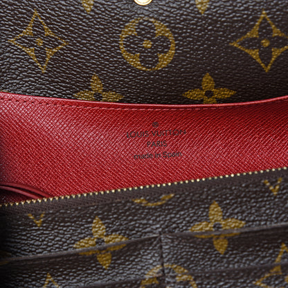 Louis Vuitton Monogram Emilie Wallet Red 5 of 10