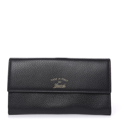 Gucci Dollar Calfskin Swing Continental Wallet Black 1 of 10