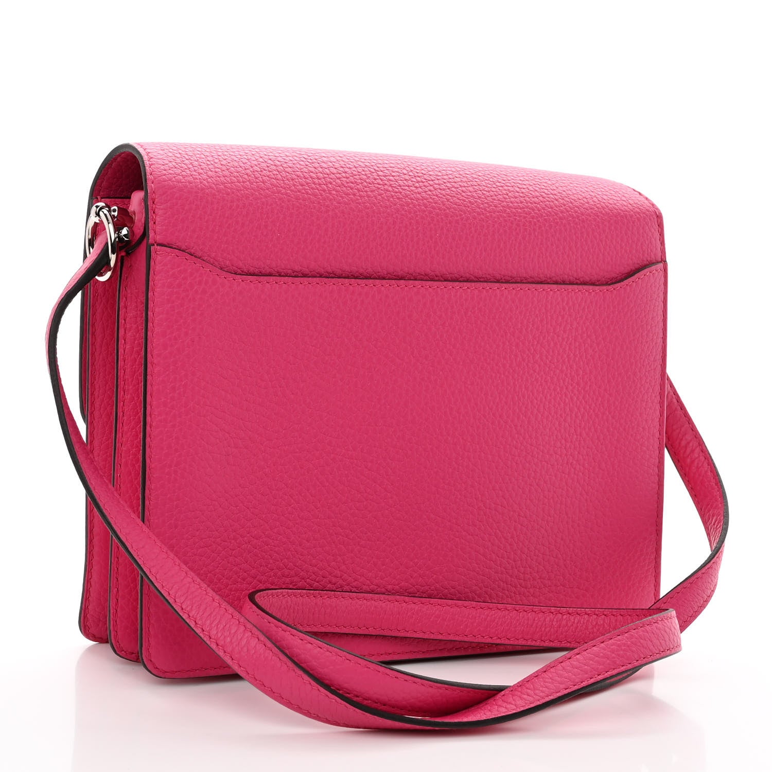 Hermes Taurillon Clemence Sac Roulis 23 Rose Shocking 3 of 11