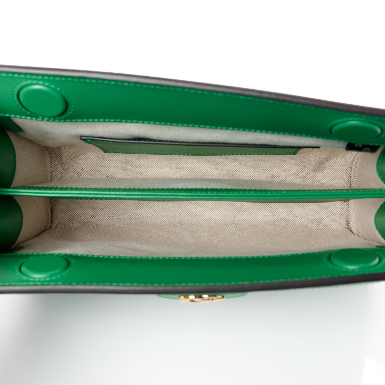 Gucci Calfskin GG Matelasse Small Slim Chain Shoulder Bag Spring Green Natural 5 of 12