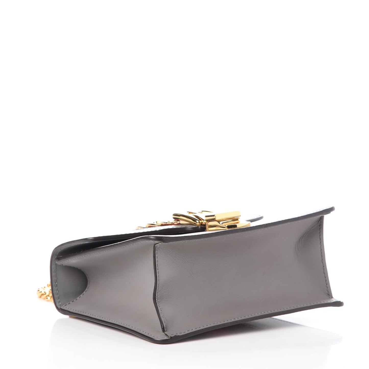 Calfskin Mini Sylvie Chain Shoulder Bag Deep Grey