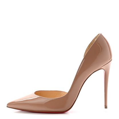 Christian Louboutin Patent Iriza 100 Pumps 38 Nude 1 of 7