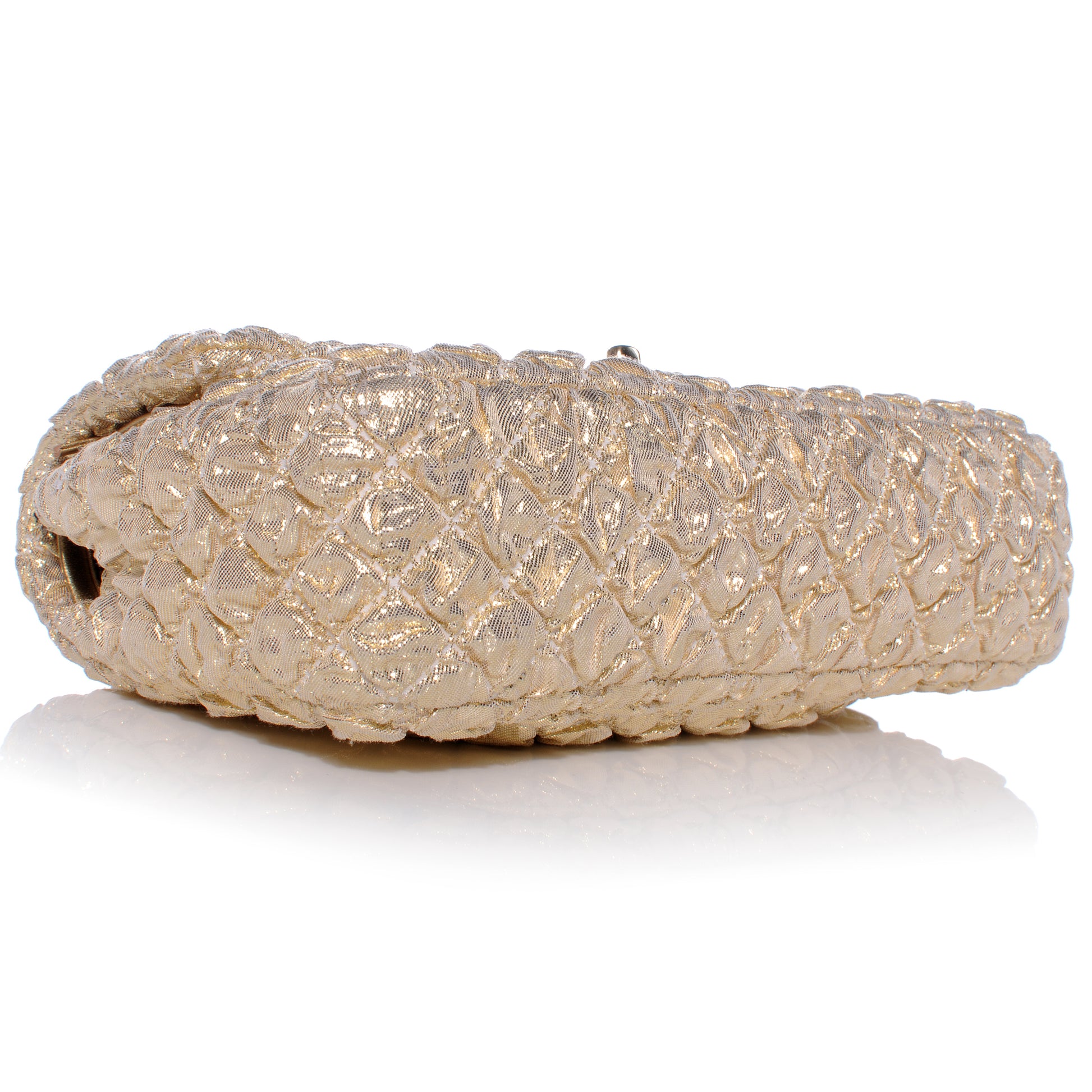 Chanel Lame Quilted Small Flap Metallic Gold 4 of 10