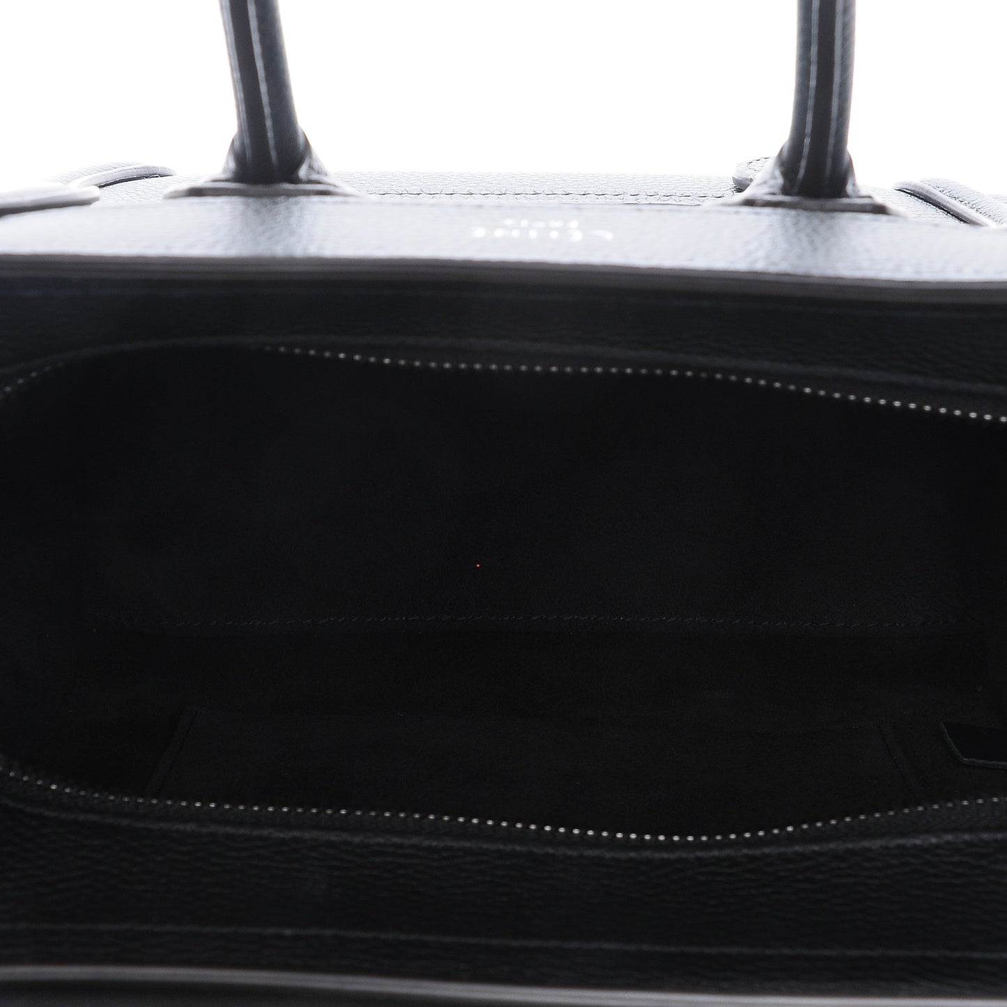 Drummed Calfskin Nano Luggage Black