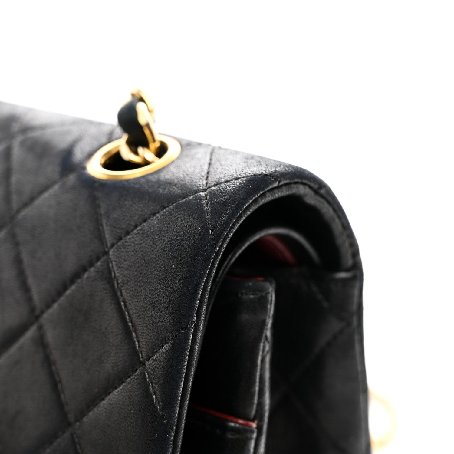 Chanel Lambskin Quilted Medium Double Flap Black 12 of 15