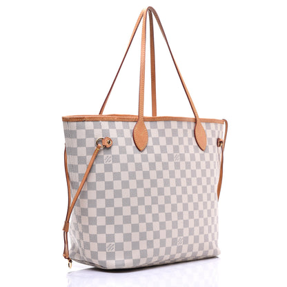 Louis Vuitton Damier Azur Neo Neverfull MM Rose Ballerine 3 of 8