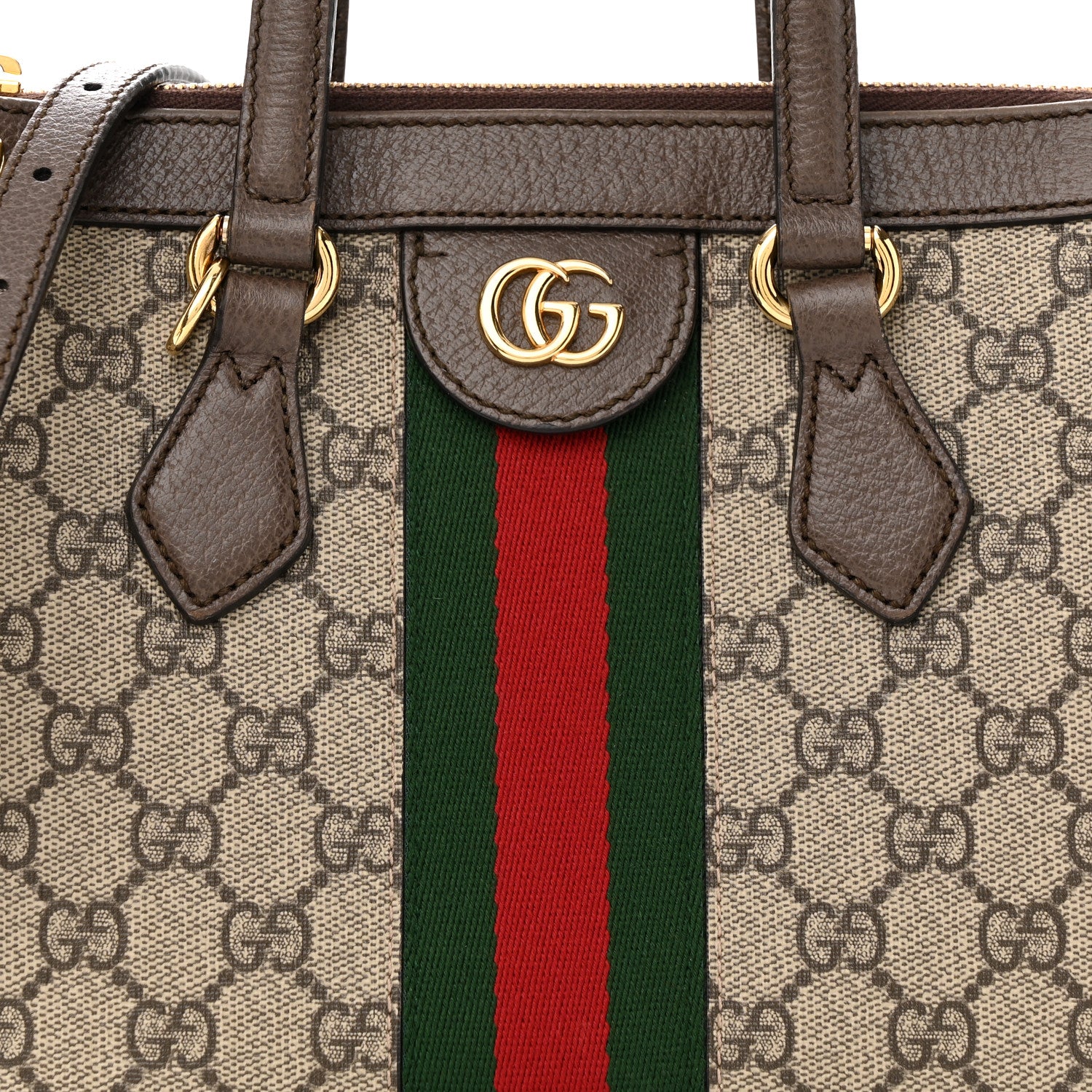 Gucci GG Supreme Monogram Small Ophidia Tote Bag Brown 8 of 16