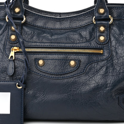 Balenciaga Agneau Giant 12 Gold Hardware City Bleu Obscur 8 of 10