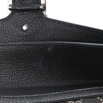 Gucci Jacquard Black Denim GG Monogram Textured Dollar Calfskin Small Dionysus Shoulder Bag Black Ivory 10 of 10