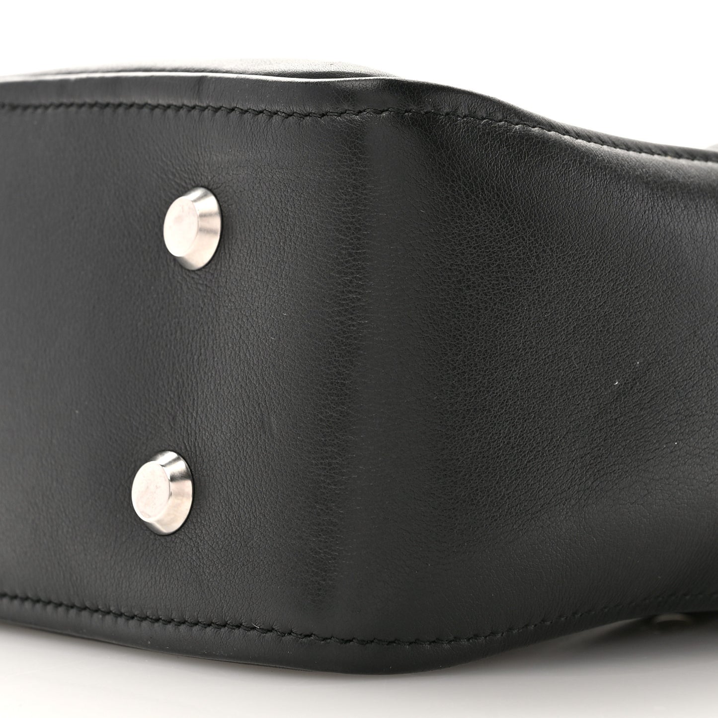 Shiny Day Calfskin XS Triangle Square Bag Black