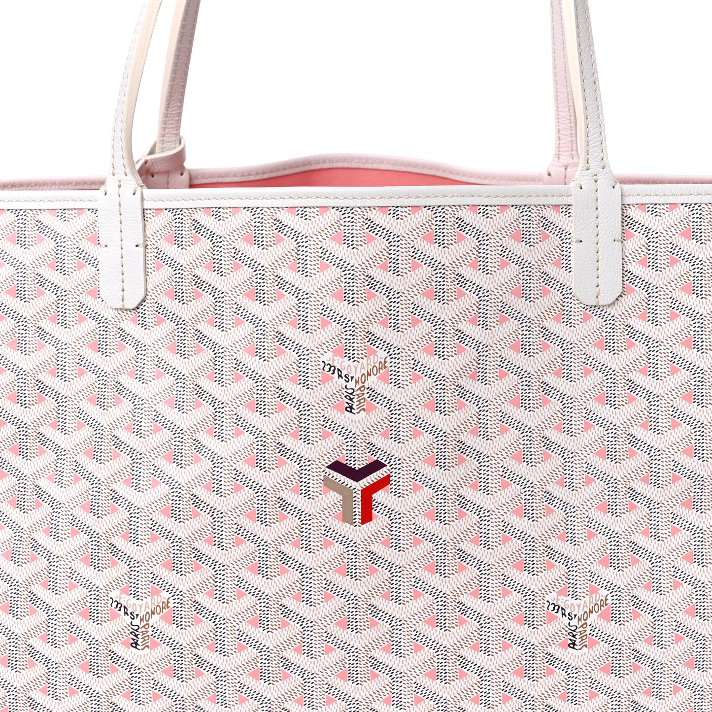 Goyardine Saint Louis Claire Voie GM White Pink