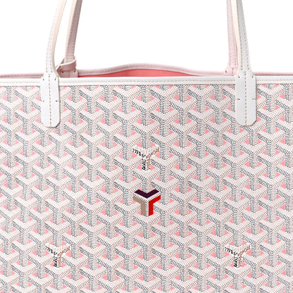 Goyard Goyardine Saint Louis Claire Voie GM White Pink 9 of 11