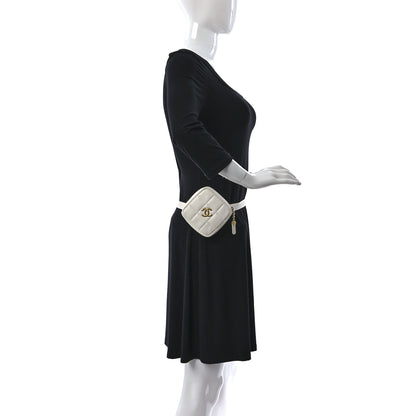 Chanel Caviar Quilted Coin Purse Belt Bag White 2 of 10