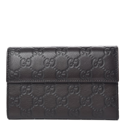 Gucci Guccissima Continental Flap Wallet Dark Brown 1 of 8