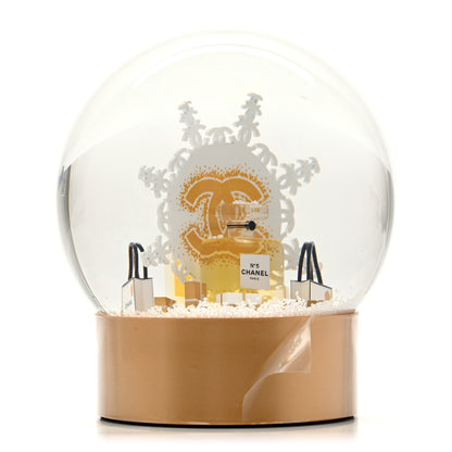 Chanel Glass CC Shopping Bag Snow Globe Gold 4 of 7