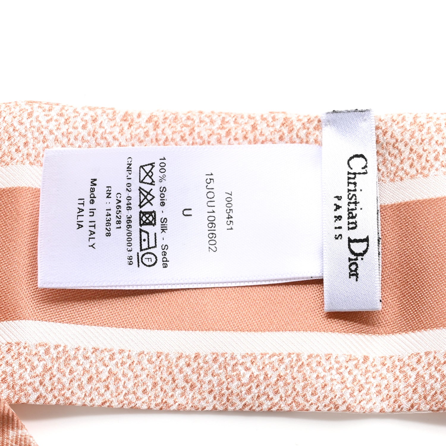 Christian Dior Silk Toile De Jouy Mitzah Scarf Pink 4 of 4