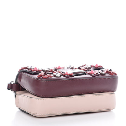 Fendi Vitello Dolce Crystal Flowerland Bi-Color Micro Double Baguette Bordeaux Soap 4 of 6