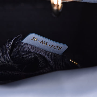 Christian Dior Lambskin Cannage Small My ABCDior Lady Dior Denim Blue 7 of 9