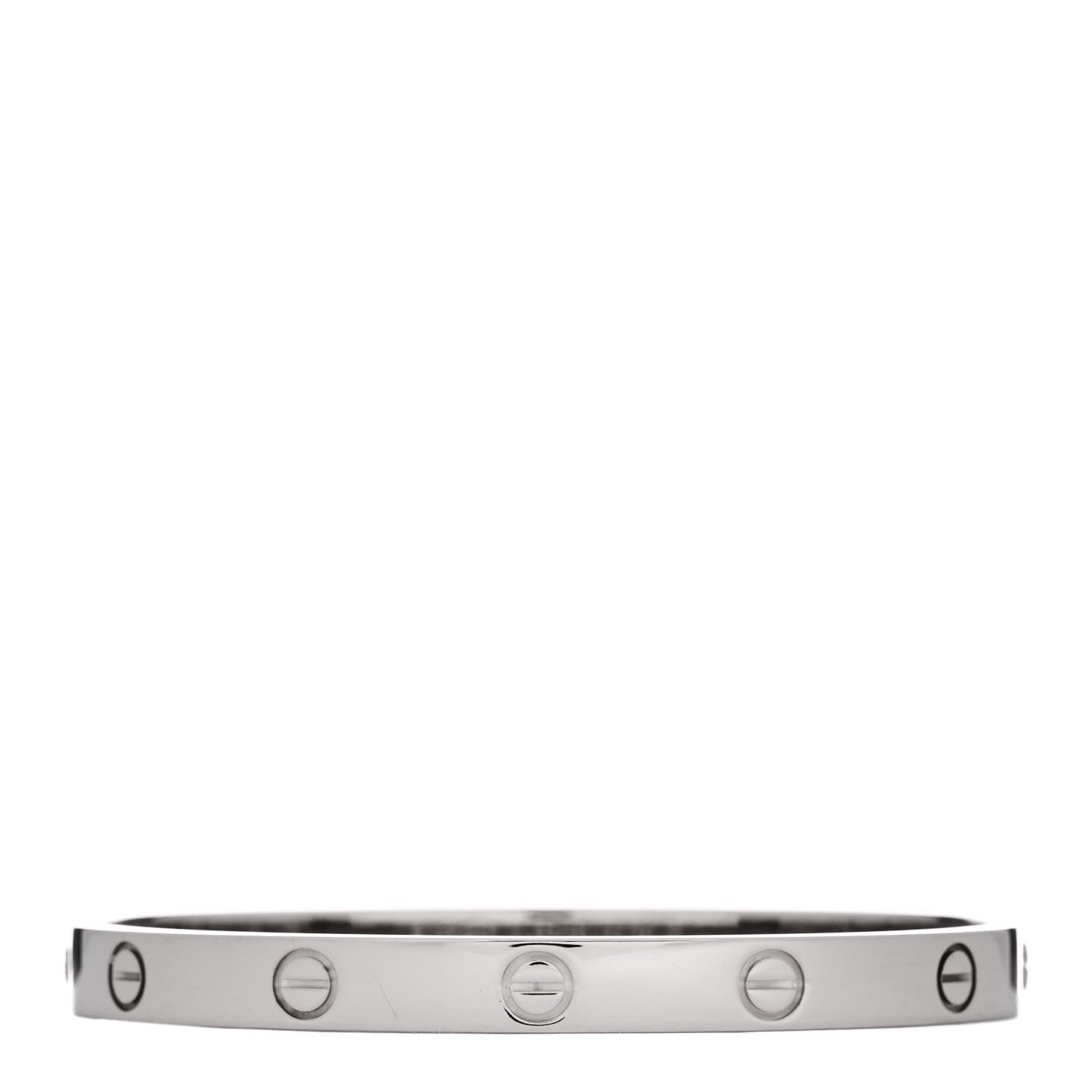 Cartier 18K White Gold LOVE Bracelet 17 2 of 7