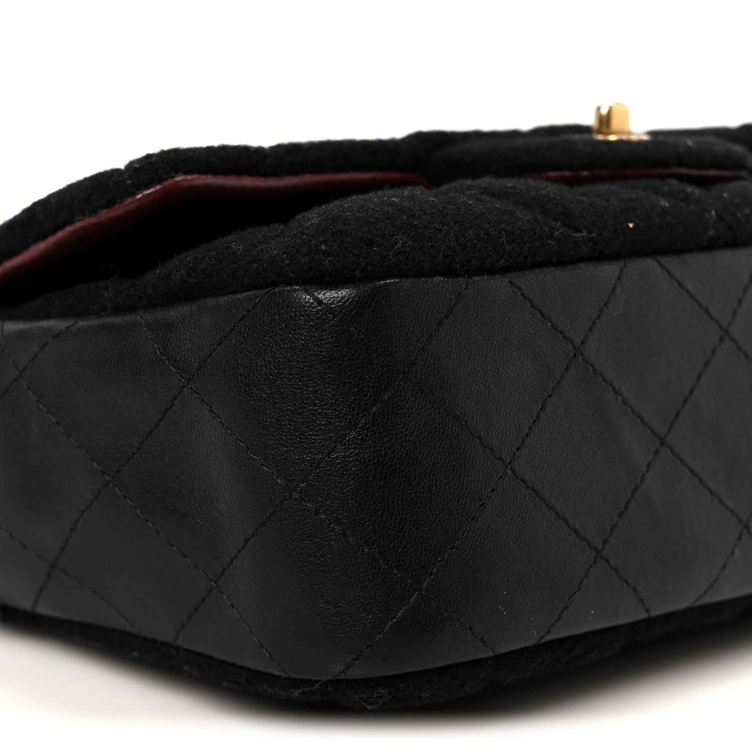Chanel Felt Quilted Paris-Hamburg Charms Mini Rectangular Flap Black 10 of 11