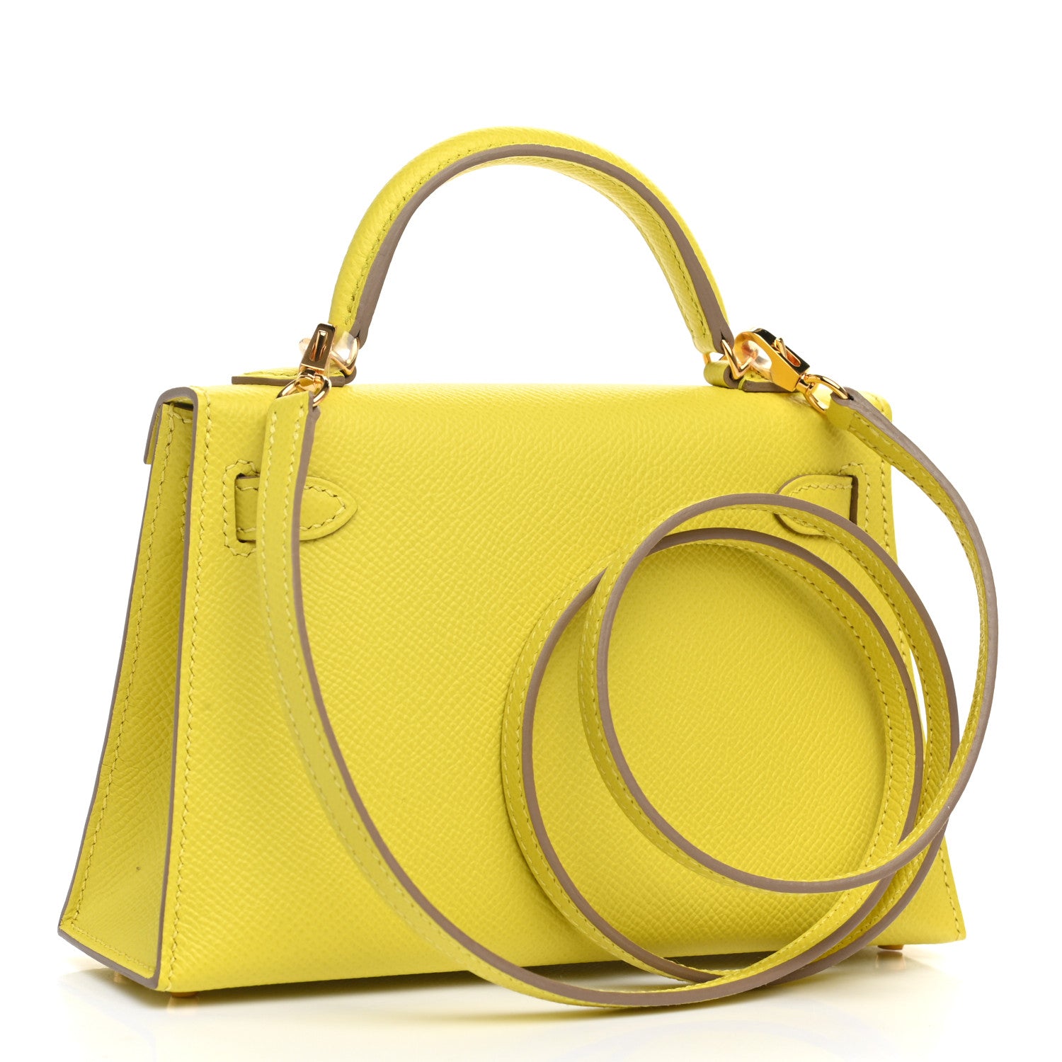 Hermes Epsom Mini Kelly Sellier 20 Lime 3 of 11