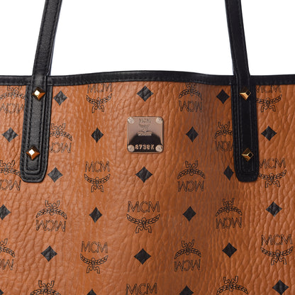 MCM Visetos Large Project Reversible Shopper Tote Cognac 14 of 20